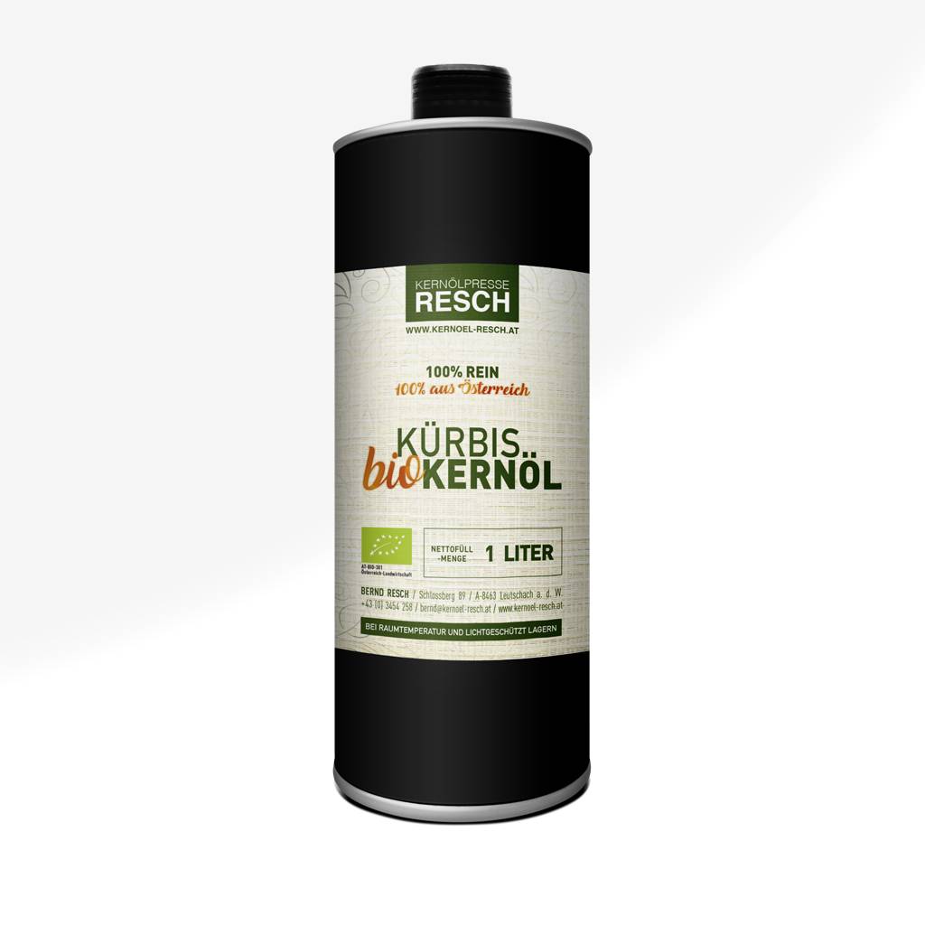 Resch Bio-Kürbiskernöl 1 Liter Dose AT BIO 301